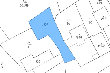 katastrální mapa parcely